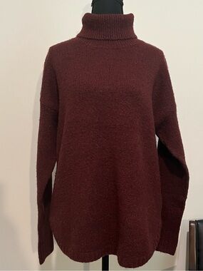 French Connection Burgundy Turtleneck Sweater